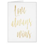 Moderne Gold "Liebe gewinnt immer" (Vorne)