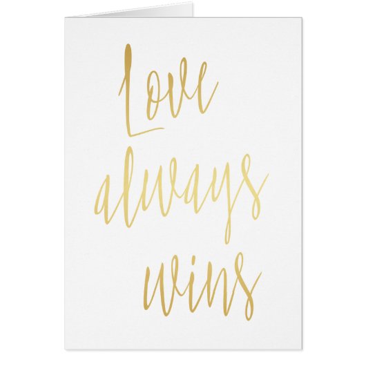 Moderne Gold "Liebe gewinnt immer" (Vorne)