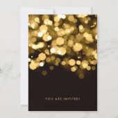 Moderne Gold Lights Corporate Holiday Party Einladung (Rückseite)