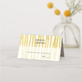Moderne Gold Lilac Bamboo Grove Wedding Platzkarte (Vorderseite)