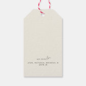 Moderne Gold-Lit Tree Foto Weihnachtsmann Kraft Geschenkanhänger (Rückseite)