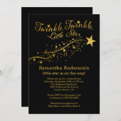 Moderne Gold Little Star Baby Dusche Einladung (Vorne/Hinten)