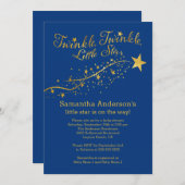 Moderne Gold Little Star Baby Dusche Einladung (Vorne/Hinten)