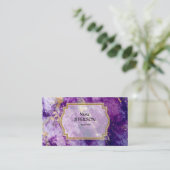 Moderne Gold-Marmor-Visitenkarte Visitenkarte (Stehend Vorderseite)