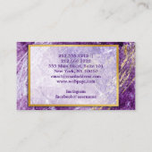 Moderne Gold-Marmor-Visitenkarte Visitenkarte (Rückseite)