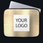 Moderne Gold Metallic - Werbung für kundenspezifis Laptopschutzhülle<br><div class="desc">Moderne Silver Imitats Metallic Stainless Gold Elegant Custom Logo Promotional Laptop Bag oder Sleeve Promotional (Promo) WerbeCase. Dieser Fall kann auf Ihr Firmenlogo oder Ihr Firmenlogo angepasst werden.</div>