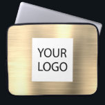 Moderne Gold Metallic - Werbung für kundenspezifis Laptopschutzhülle<br><div class="desc">Moderne Silver Imitats Metallic Stainless Gold Elegant Custom Logo Promotional Laptop Bag oder Sleeve Promotional (Promo) WerbeCase. Dieser Fall kann auf Ihr Firmenlogo oder Ihr Firmenlogo angepasst werden.</div>