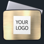 Moderne Gold Metallic - Werbung für kundenspezifis Laptopschutzhülle<br><div class="desc">Moderne Silver Imitats Metallic Stainless Gold Elegant Custom Logo Promotional Laptop Bag oder Sleeve Promotional (Promo) WerbeCase. Dieser Fall kann auf Ihr Firmenlogo oder Ihr Firmenlogo angepasst werden.</div>