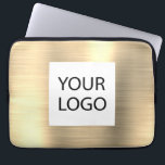 Moderne Gold Metallic - Werbung für kundenspezifis Laptopschutzhülle<br><div class="desc">Moderne Silver Imitats Metallic Stainless Gold Elegant Custom Logo Promotional Laptop Bag oder Sleeve Promotional (Promo) WerbeCase. Dieser Fall kann auf Ihr Firmenlogo oder Ihr Firmenlogo angepasst werden.</div>