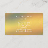 Moderne Gold Minimal Seide Metallic White  Visitenkarte (Rückseite)