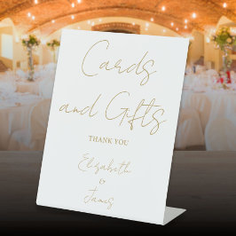 Moderne Gold Minimalistische Skriptkarten und Gesc Sockelschild