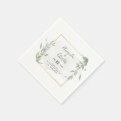 Moderne Gold & Mint-Green Foliage Serviette (Ecke)