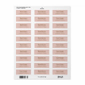 Moderne Gold Monogram Blush Pink Rücksendeadresse (Vorne)