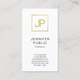 Moderne Gold-Monogramm Professionelles Kreatives D Visitenkarte