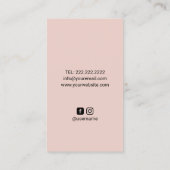 Moderne Gold Moon Elegante Rosa Event Planung Visitenkarte (Rückseite)