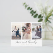 Moderne Gold Multi Foto Collage Hochzeit Vielen Da Postkarte (Stehend Vorderseite)