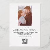 Moderne GOLD NAMES | Foto bearbeitet Save the Date Folieneinladung (Rückseite)