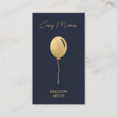 Moderne Gold Navy Balloon Artist | Veranstaltungsp Visitenkarte (Vorderseite)