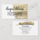 Moderne Gold Paint Minimal Business Card Visitenkarte (Vorne/Hinten)