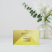 Moderne Gold Polygon Geometric Contemporary Visitenkarte (Stehend Vorderseite)