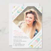 Moderne Gold Pyramids Senior Foto Abschluss Einladung (Rückseite)