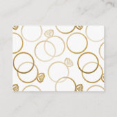 Moderne Gold Rings Hochzeitfehler Begleitkarte (Rückseite)