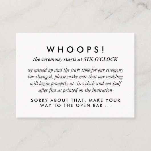 Moderne Gold Rings Hochzeitfehler Begleitkarte (Vorderseite)