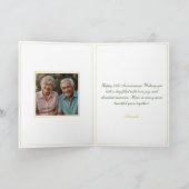 Moderne Gold Rose 50. Hochzeitstag Karte (Innenseite)