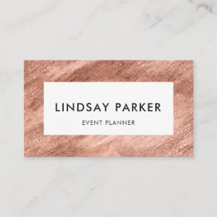 Moderne Gold Rose Event Plane Business Card Visitenkarte