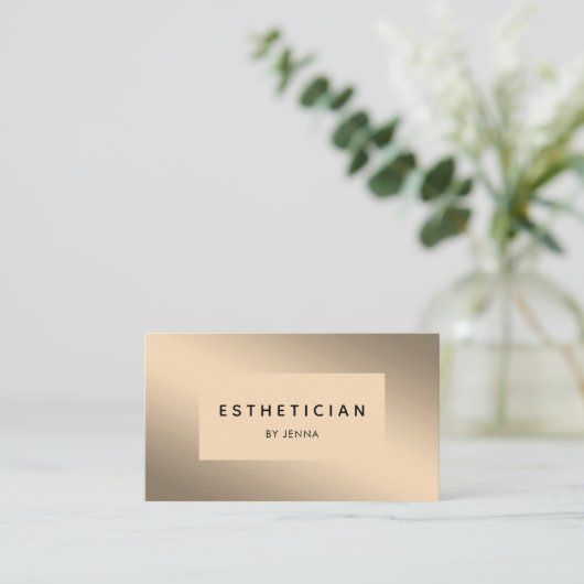 Moderne Gold Salon Visitenkarte (Stehend Vorderseite)