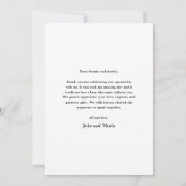 Moderne Gold Script 3 Foto Hochzeit Dankeskarte (Rückseite)