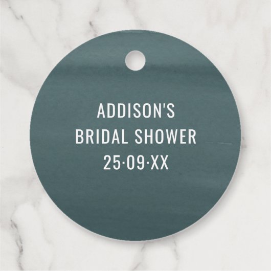 Moderne Gold Script Blush Blume Vielen Dank Geschenkanhänger (Rückseite)