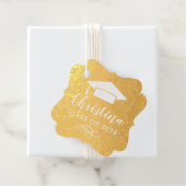 Moderne Gold Script Custom Foto Graduation Party Geschenkanhänger (Mit Box)