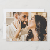 Moderne Gold Script Foto Collage Wedding Dankeskarte (Rückseite)