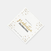 Moderne Gold Script Graduation Party Napkins Serviette (Ecke)