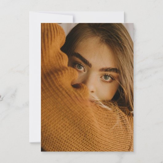 Moderne Gold Script Minimalistisch Graduation Part Einladung (Rückseite)