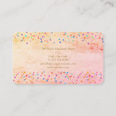 Moderne Gold Script Rainbow Glitzern Visitenkarte (Rückseite)