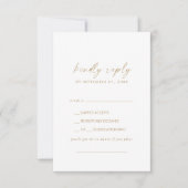 Moderne Gold Script Song Request RSVP Card (Vorderseite)