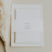 Moderne Gold Script Styled Names Wedding Einladungsbanderole