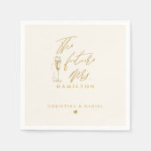 Moderne Gold Script Typografy Wedding Serviette (Vorderseite)