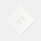 Moderne Gold Script Wedding Napkins Serviette (Ecke)