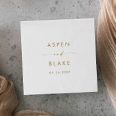 Moderne Gold Script Wedding Napkins Serviette