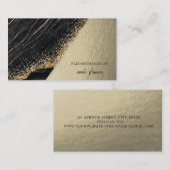 Moderne Gold-Sequins aus schwarzem Marmor, geometr Visitenkarte (Vorne/Hinten)