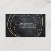 Moderne Gold Shape Designs | Schwarze Textur Visitenkarte (Rückseite)