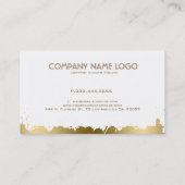 Moderne Gold Spritzer & White Life Couture Visitenkarte (Rückseite)