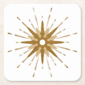 Moderne Gold-Sternexplosion des Mittelalters Rechteckiger Pappuntersetzer (Vorderseite)