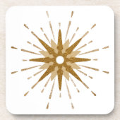 Moderne Gold-Sternexplosion-Kunststoff aus der Mit Getränkeuntersetzer (Vorderseite)