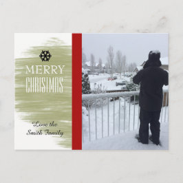 Moderne Gold Swatch Holiday Foto Card Feiertagspostkarte