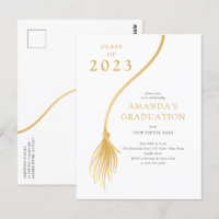 Moderne Gold Tassel Graduation Party