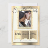 Moderne Gold Textur Save The Date (Vorderseite)